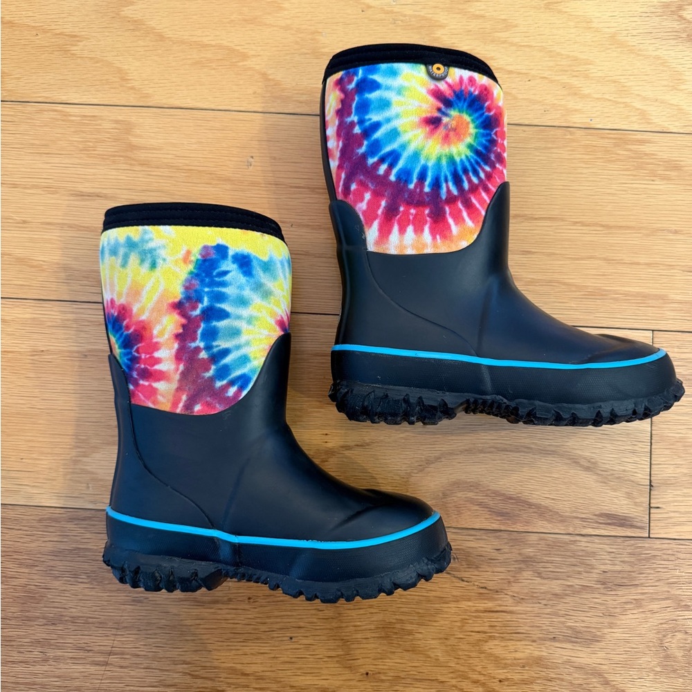 Bogs Kids Tie Dye Winter Boots Size 9 Waterproof Insulated